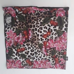 Liquor Brand Leopardn flowers cover pilow